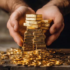person-is-holding-stack-gold-bars-that-say-gold